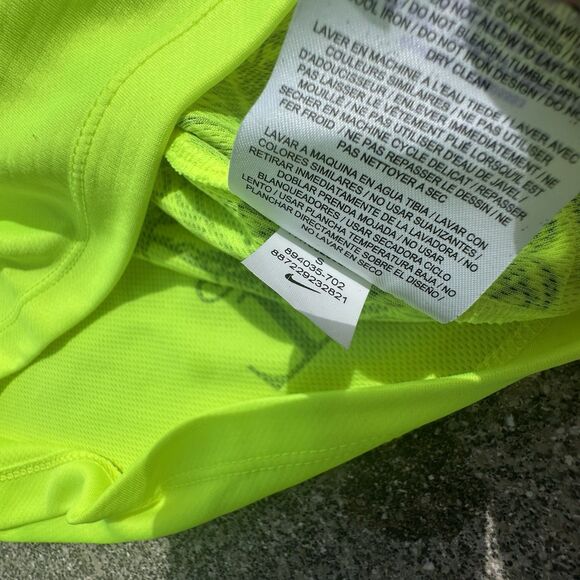 Nike Valeo Futbol FC Soccer Jersey Mens Small Neon Yellow Dri-Fit Graphic Print - Picture 7 of 8